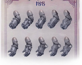 Puños de Sabuesos Primales x20 Juego de guerra de ciencia ficción Impresión 3D Greytide Studio