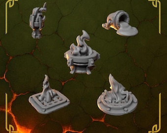Anboss Wächter Bastelbits Feuer Eidechsen SciFi Wargame 3D Print Greytide Studio