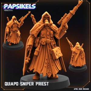 3D Print Miniature Quiapo Sniper Priest Trench Crusade Alternative Wargame Roleplay 32mm Papsikels