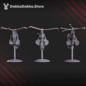 Gorgworks copters x3 Goblin Ork Orc SciFi Wargame Roleplay 32mm 3D Printed DakkaDakka BASES NOT INCLUDED
