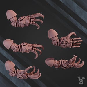 Nocturnal Vampire Lords Claws Set x10 SciFi Wargame Roleplay 32mm 3D DakkaDakka