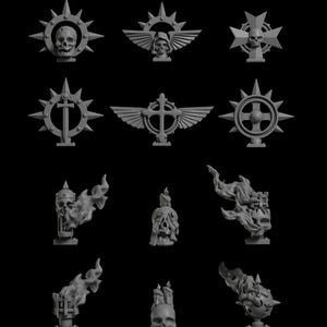 Rucksack Zubehör Set x18 SciFi Space warriors Wargame SM Skalierte Heroic 32mm Greytide Studio