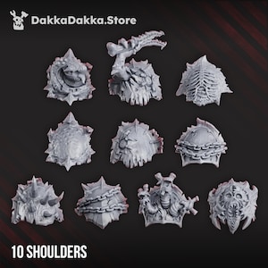 Pandemonium Hombreras Set x10 SciFi Wargame Roleplay 32 mm 3D DakkaDakka BASES NO INCLUIDAS