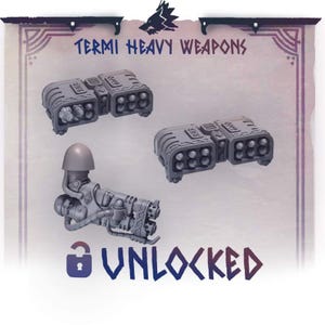 Primal Hounds Termi Heavy Weapons x6 SciFi Wargame 3D Print Greytide Studio