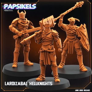 Lardizabal hell knights x3 Trench Crusade Alternative Wargame Roleplay 32mm Papsikels