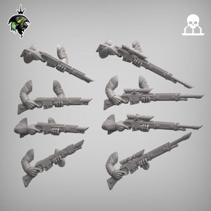 Space Militia Weapons Set x15 SciFi Wargame Roleplay 32mm 3D Reptilian Overlords BASES NOT INCLUDED