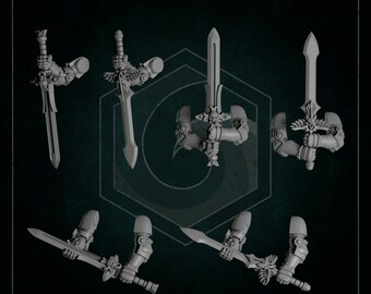 Zweihänder x12 SciFi Space warriors Wargame 32mm Greytide Studio