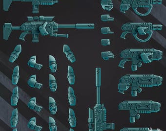 Scylla Legion Armas especiales x32 SciFi Wargame Juego de rol 32 mm 3D DakkaDakka
