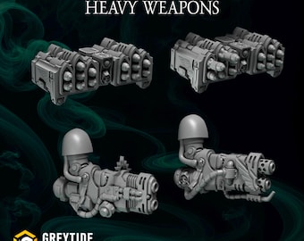 Schweres Waffenset SciFi Space warriors Wargame SM Scaled Heroic 32 mm Greytide Studio