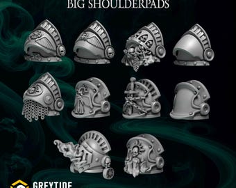 Big Shoulderpads SciFi Space Warriors Wargame SM Scaled Heroic 32mm Greytide Studio