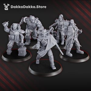 Murder Inc. Merceneries Gang x5 Sci-Fi Space Wargame Roleplay 32mm DakkaDakka