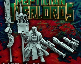 Sacerdote guerrero de ciencia ficción, juego de rol de guerra de ciencia ficción, 32 mm, señores supremos reptilianos 3D. BASES NO INCLUIDAS.