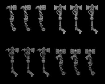 Hammers x12 SciFi Space Warriors Wargame SM Scaled Heroic 32mm Greytide Studio