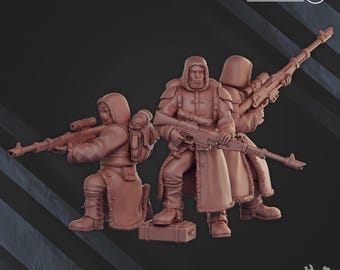 Frostborn Division Snipers Squad SciFi Wargame Roleplay 32mm 3D DakkaDakka BASES NOT INCLUDED