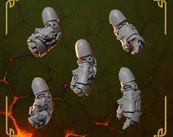 Puños de los Guardianes del Yunque x10 Lagartos de Fuego Juego de Guerra de Ciencia Ficción Impresión 3D Greytide Studio
