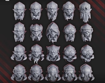 Testigos de las cabezas cosechadoras cósmicas Set x20 SciFi Wargame Juego de rol 32 mm 3D DakkaDakka