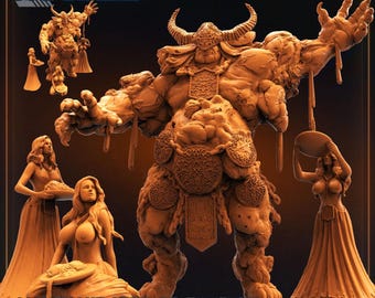 Malignant Lord of Tumours and Servants Trench Crusade Alternative Wargame Roleplay 32mm Papsikels