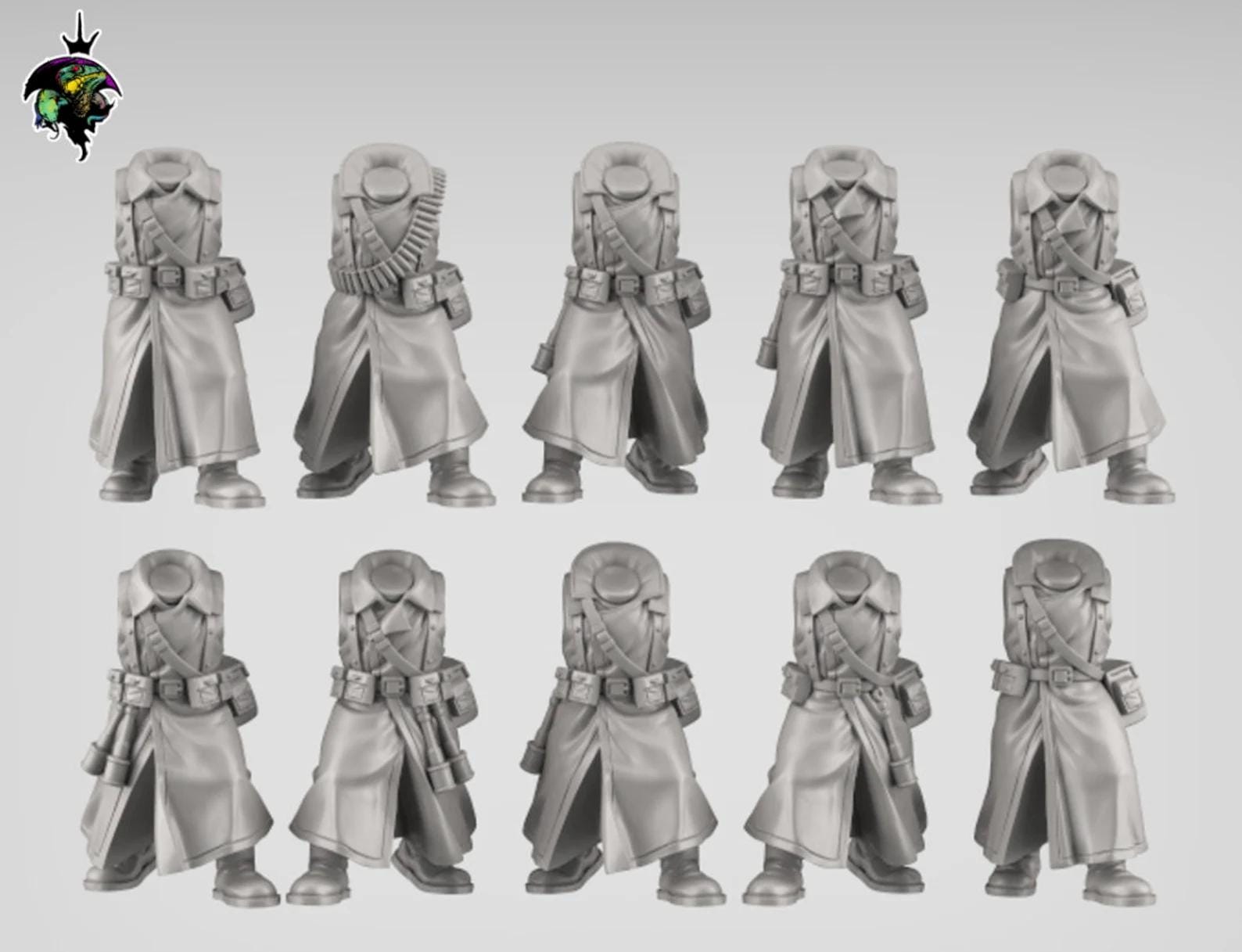 Valhalla Ice Spacenaz Bodies x10 SciFi Wargame Roleplay 32mm 3D Reptilian Overlords BASES NOT INCLUDED