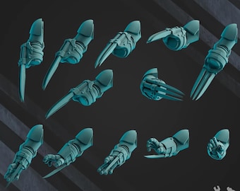 Jeu de griffes de Scylla Legion, miniatures imprimées en 3D x24 jeu de rôle jeu de rôle science-fiction 32 mm DakkaDakka