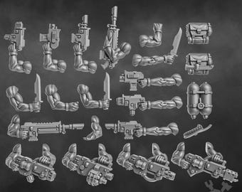 Kit de Armas Matadoras de Orks para Jogos de Guerra de Ficção Científica e RPG, 32 mm, DakkaDakka 3D. BASES NÃO INCLUSAS.