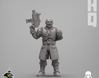 3D Printed Miniature Sergeant Master Regiment SciFi Wargame Roleplay 32mm 3D Reptilian Overlords BASE NOT INCLUDED