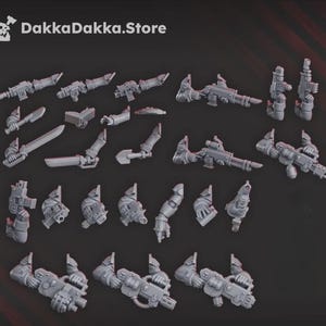 3rd Death Division Weapons set SciFi Wargame Roleplay 32mm 3D DakkaDakka BASES NOT INCLUDED