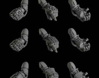 Juego de puños x15 Guerreros espaciales de ciencia ficción para juegos de guerra SM Escala heroica 32 mm Greytide Studio