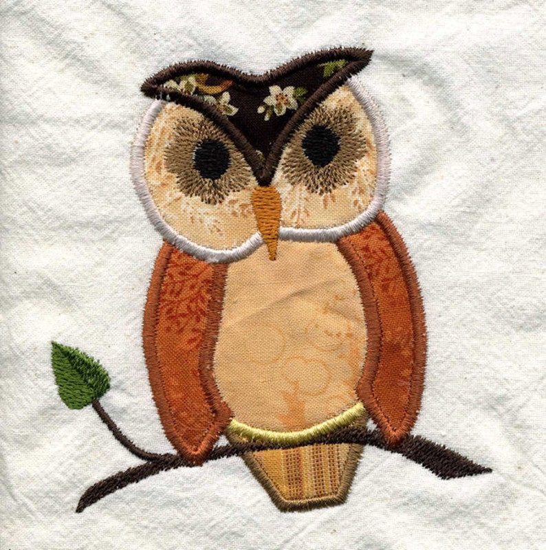 Applique Owls Embroidery Design Set Machine Embroidery Etsy 