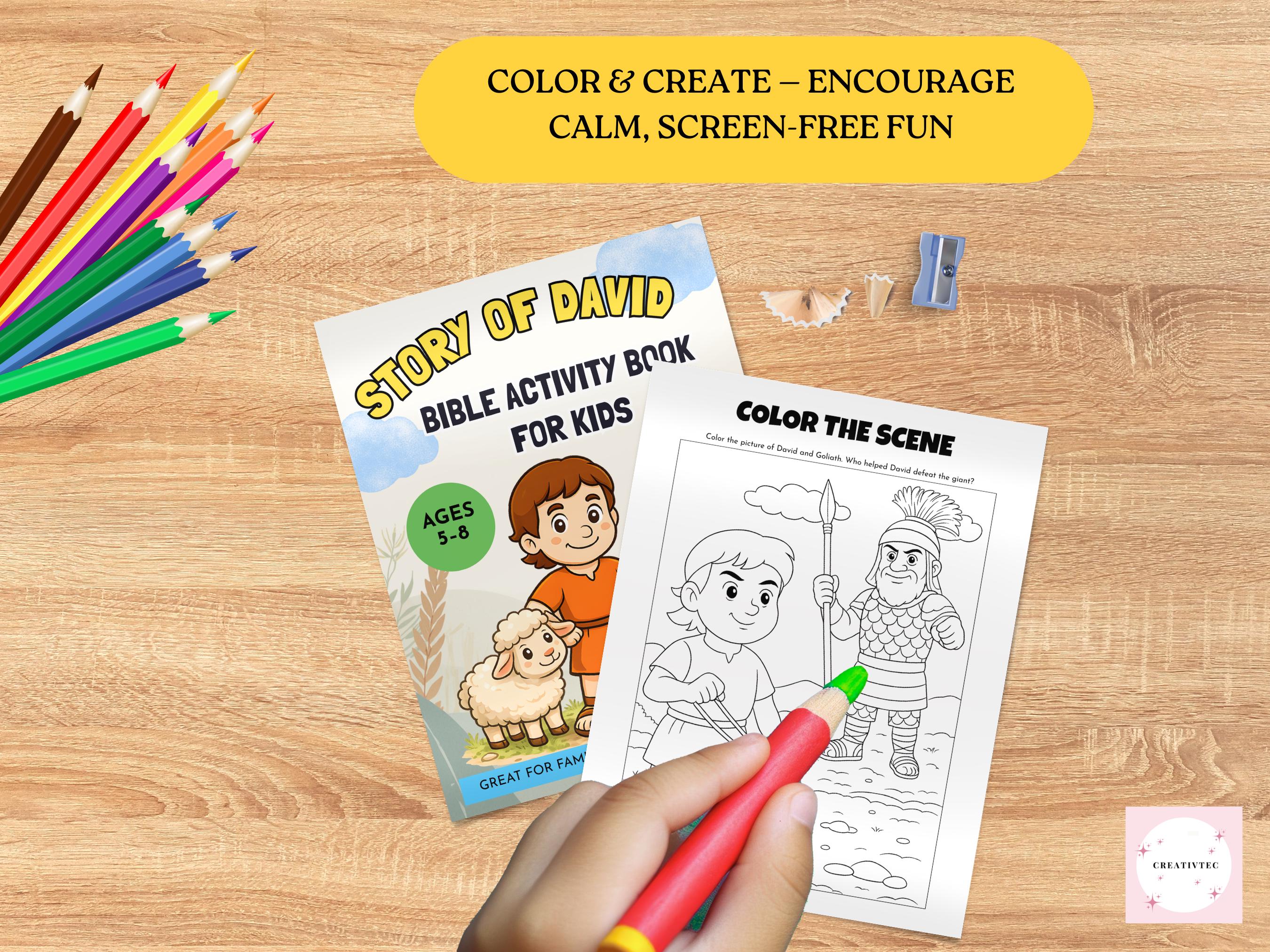 David and Goliath Bible Activity Pack – Printable Worksheets for JW ...