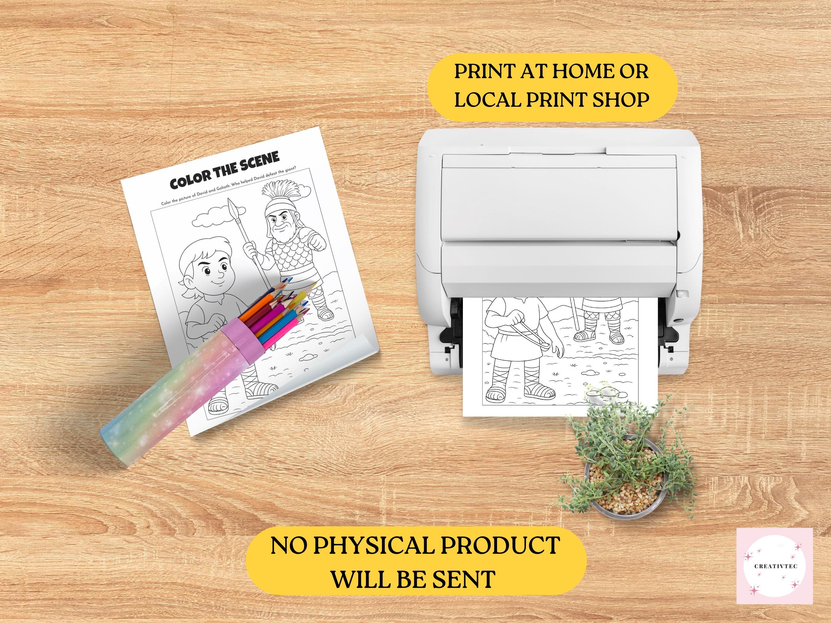 David and Goliath Bible Activity Pack – Printable Worksheets for JW ...