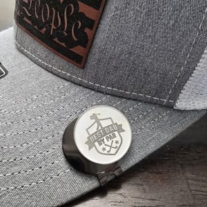 Best Dad by Par Golf Ball Marker Hat Clip -Perfect for Father’s Day - Golf Gift