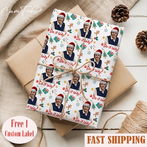 Do It Lady Wrapping Paper, Viral Meme Christmas Gift Wrap, Festive Holiday Presents Packaging, Holiday Wrapping Paper