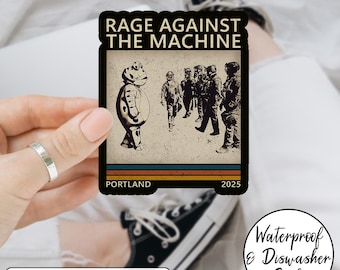 Sticker Rage Against The Machine, sticker weerstaan Portland Frog, sticker kikker weerstaan, sticker anti-IJS, sticker anti-Trump, Portland Freedom