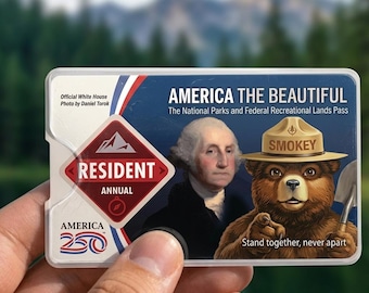 National Park Bear Pass Sleeve , America The Pass Card Cover, Anti trump