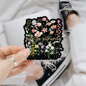 Floral Foda-se o Patriarcado Adesivo Feminista dos Direitos das Mulheres, direitos humanos feministas liberais, Pró-Escolha, Feminista, Pró-Escolha Estátua da Liberdade