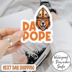 Adesivo/Ímã de carro do Papa Leão XIV, De Chicago ao Vaticano, Adesivo do Primeiro Papa Americano, Presente Católico, Adesivo do Papa Americano