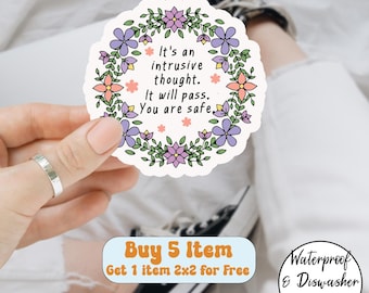 It’s an Intrusive Thought Sticker/Car Magnet, Gentle Mental Health Reminder Sticker, Recovery Sticker