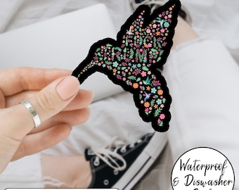 Subtle Anti Trump Floral Hummingbird Sticker/Car Magnet, Feminist Sticker, Political Protest Resist Hidden Message Subtle FDT, Floral Trump