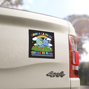 Aimant de voiture anti-atout rétro Chinga La Migra Chinga Tu Maga, aimant de voiture, libéral progressiste, autocollant pour pare-chocs politique, autocollant anti-atout