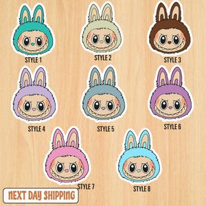 Labubuu Stickers, Cute Cartoon Monster Set, The Monsters Vinyl Sticker, Baby Monster Doll Sticker, Kindle Stickers, Trendy Stickers