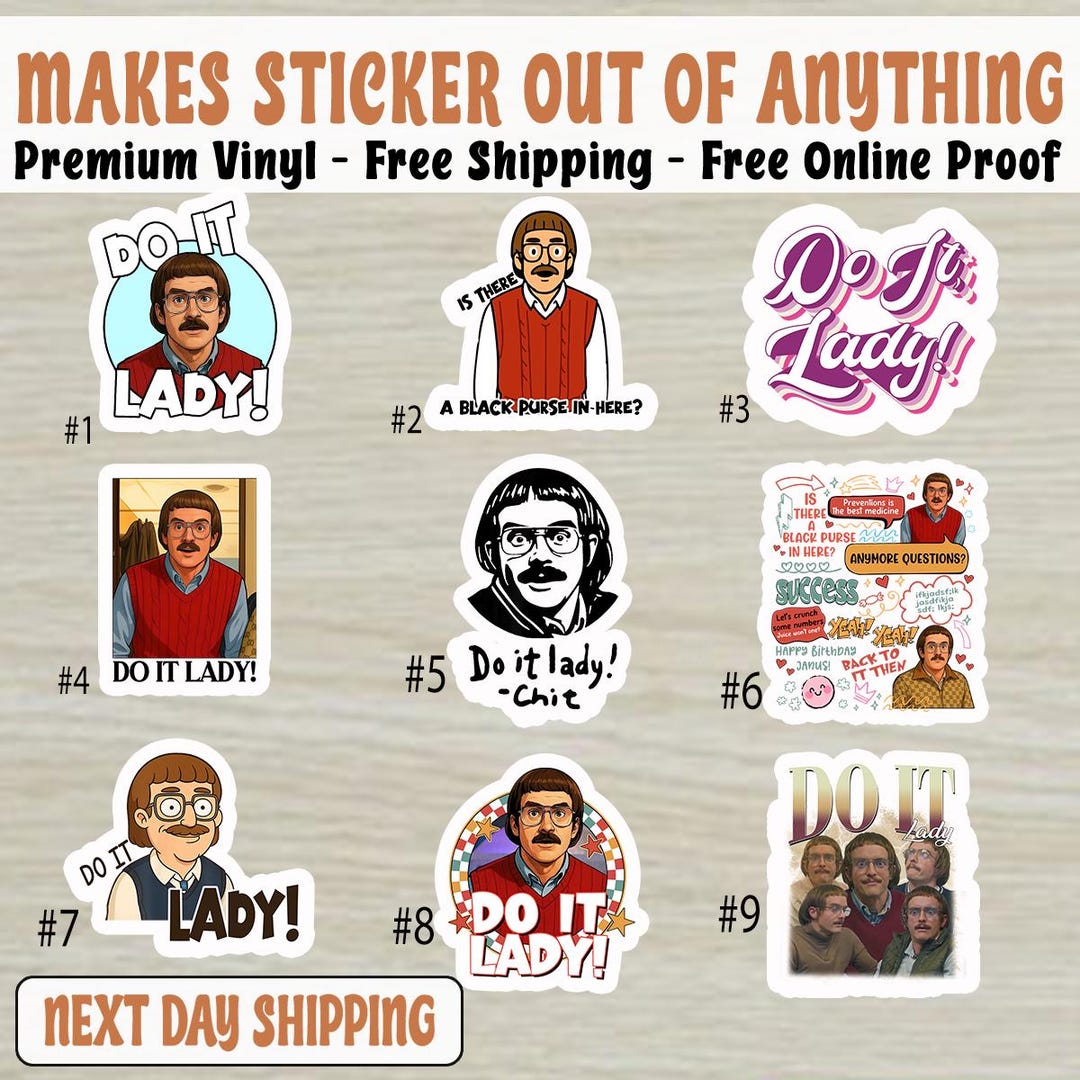 9 Chit Do It Lady Sticker, Viral Quote Sticker, Funny Waterproof Decal ...