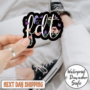 Autocollant/Aimant de voiture anti-atout floral Delta Tango Foxtrot, fleurs FTD subtiles, pas mon président, je suis en désaccord, je n'ai pas voté pour lui
