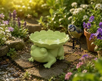 Frosch Vogeltränke Insektentränke STL & 3MF Datei | 3D Druck Datei | Digital Download | Printable Decor | Home + Garden Geschenk