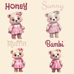 Set di motivi per orsacchiotti DigiStamp, PNG clipart