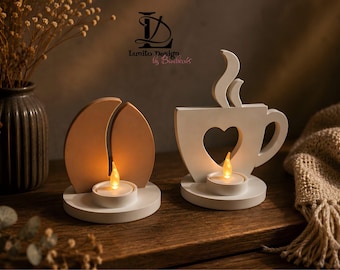 Kaffee 2er Set STL & 3MF Datei | 3D Druck Datei | Digital Download | Printable Decor | Home + Garden Geschenk