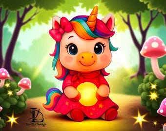 Lantern craft template with or without plotter * print and craft in DIN A4, Unicorn Saint Martin