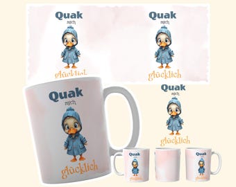Tassendatei Ente Sublimationsdatei Datei Tasse mit deutschem Text Sublimationsdesign