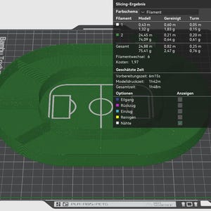 Snackplateau voor het WK voetbal (STL- en 3MF-bestand) | Snackplateau voor het stadion, geschikt voor 3D-printen | Voetbalfeestdecoratie | Tafeldecoratie afbeelding 3