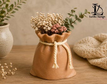 Säckchen | Vase STL & 3MF Datei | 3D Druck Datei | Digital Download | Printable Decor | Home + Garden Geschenk | Weihnachten