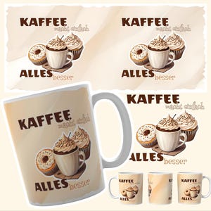 Mug file coffee sublimation file mug file with german text sublimation design
